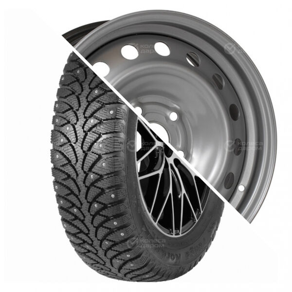 Колесо в сборе Tunga Nordway 2 205/60 R16 96 Q + ТЗСК Тольятти Kia Ceed (не подходит на Mitsubishi) 6.5x16 5x114.3 ET46 DIA67.1 серебристый
