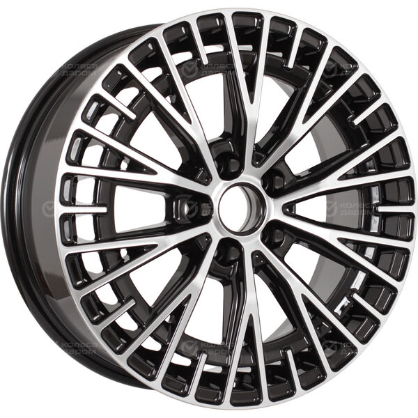 Колесный диск KDW KD1730  7xR17 5x114.3 ET48 DIA54.1 глянцевый черный с полированной лицевой частью