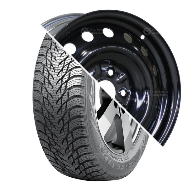 Колесо в сборе Nokian Tyres Hakkapeliitta R3 215/55 R17 98 R + Trebl X40939 Trebl 7x17 5x112 ET45 DIA57.1 черный