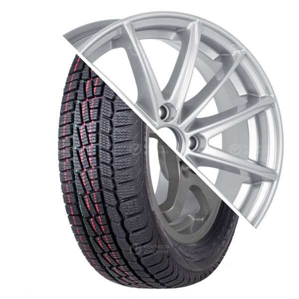 Колесо в сборе Viatti Brina (V-521) 185/55 R15 82 T + КиК Пойнт Бланк 6x15 4x98 ET35 DIA58.5 глянцевый серебристый