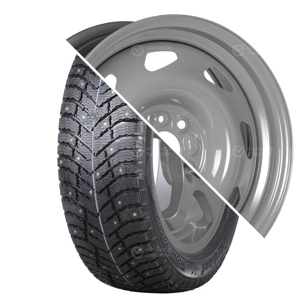 Колесо в сборе Cordiant Snow Cross 2 SUV 205/70 R15 100 T + ТЗСК Lada Granta 6x15 4x98 ET35 DIA58.6 серый