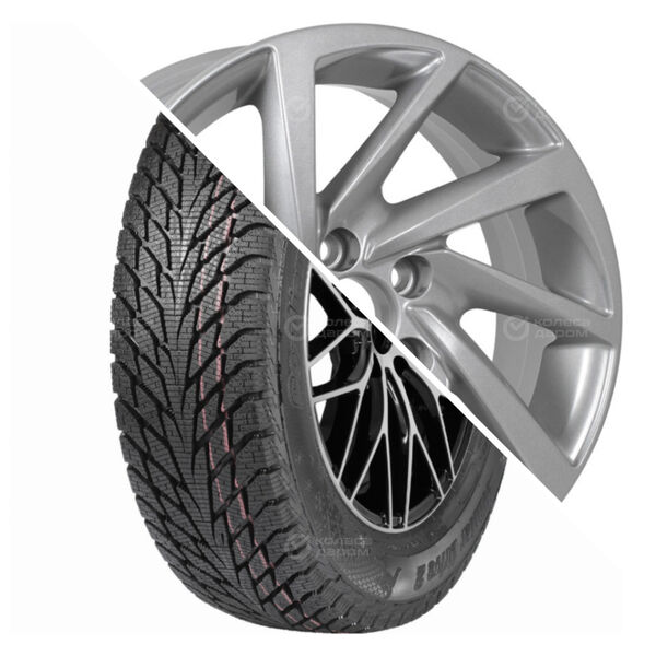 Колесо в сборе Cordiant Winter Drive 2 185/60 R15 88 T + KDW KD1530 6x15 4x98 ET38 DIA58.6 глянцевый серебристый