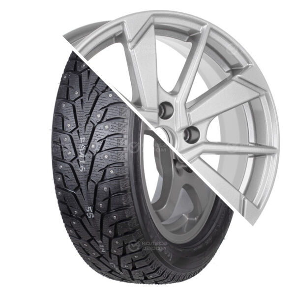 Колесо в сборе Yokohama iceGUARD IG55 215/70 R16 100 T + iFree Зиплайн 6.5x16 5x100 ET38 DIA57.1 серебристый