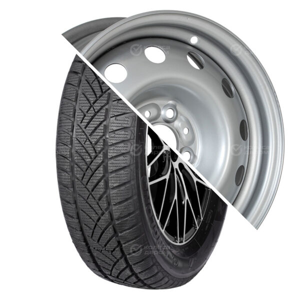 Колесо в сборе Linglong Green-Max Winter HP 185/60 R14 82 T + Magnetto 14003 5.5x14 4x98 ET35 DIA58.6 серебристый