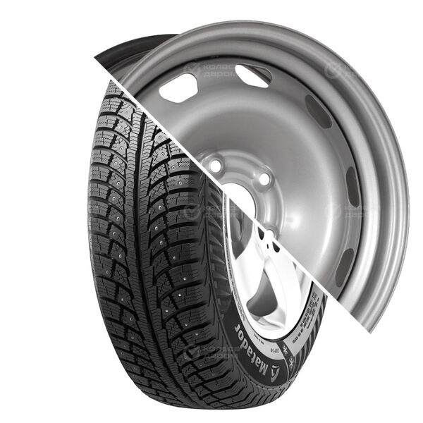 Колесо в сборе Matador MP30 Sibir Ice 2 205/55 R16 94 T + ТЗСК Тольятти Nissan Qashqai 6.5x16 5x114.3 ET40 DIA66.1 серебристый