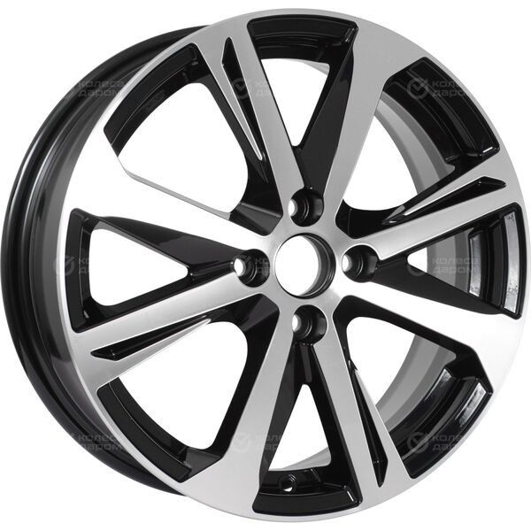 Колесный диск СКАД KL-325  6xR16 4x100 ET50 DIA60.1 черный глянцевый с полированной лицевой поверхностью