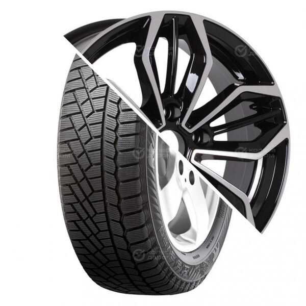 Колесо в сборе Gislaved Soft Frost 200 215/55 R16 97 T + NEO 680 6.5x16 5x114.3 ET50 DIA66.1 глянцевый черный с полированной лицевой частью