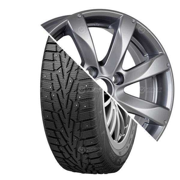 Колесо в сборе Cordiant Snow Cross 205/65 R15 99 T + КиК Джемини-оригинал 6x15 4x100 ET45 DIA54.1 темно-серый