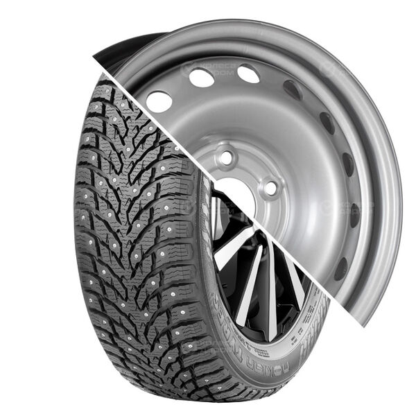 Колесо в сборе Nokian Tyres Hakkapeliitta 9 195/60 R16 93 T + Trebl 9506 TREBL 6x16 5x118 ET50 DIA71.1 серебристый