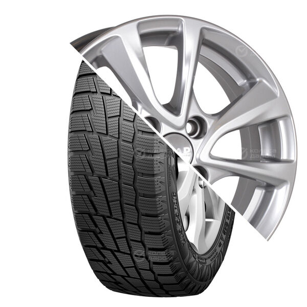 Колесо в сборе Cordiant Winter Drive 175/65 R14 82 T + СКАД Ницца 5.5x14 4x98 ET35 DIA58.6 серебристый