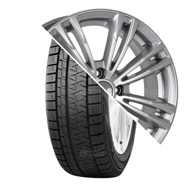 Колесо в сборе Formula Ice Friction 205/60 R16 96 T + СКАД Ламар 6.5x16 4x100 ET46 DIA54.1 серебристый