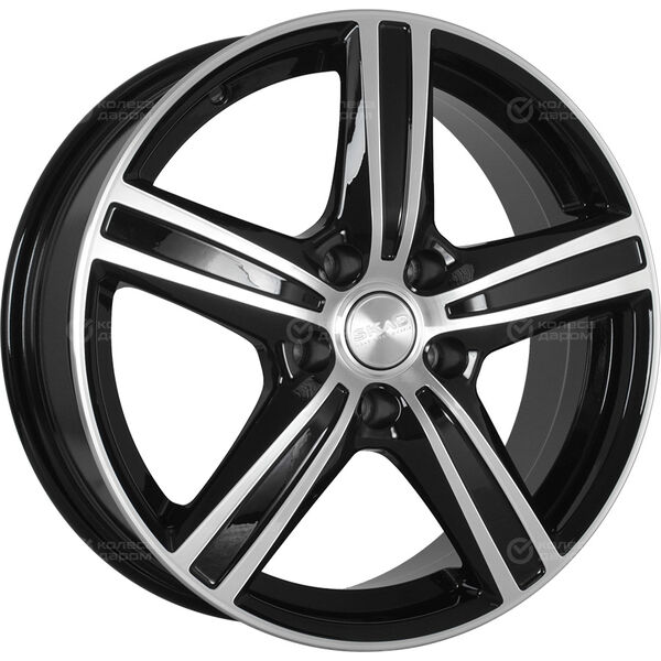 Колесный диск СКАД Адмирал  6.5xR16 5x114.3 ET50 DIA67.1 черный глянцевый с полированной лицевой поверхностью