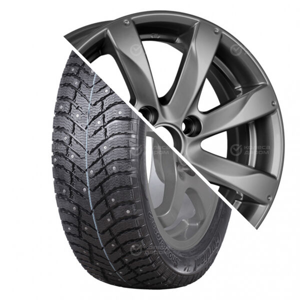 Колесо в сборе Cordiant Snow Cross 2 195/65 R15 95 T + КиК Джемини 6x15 4x114.3 ET40 DIA67.1 темно-серый