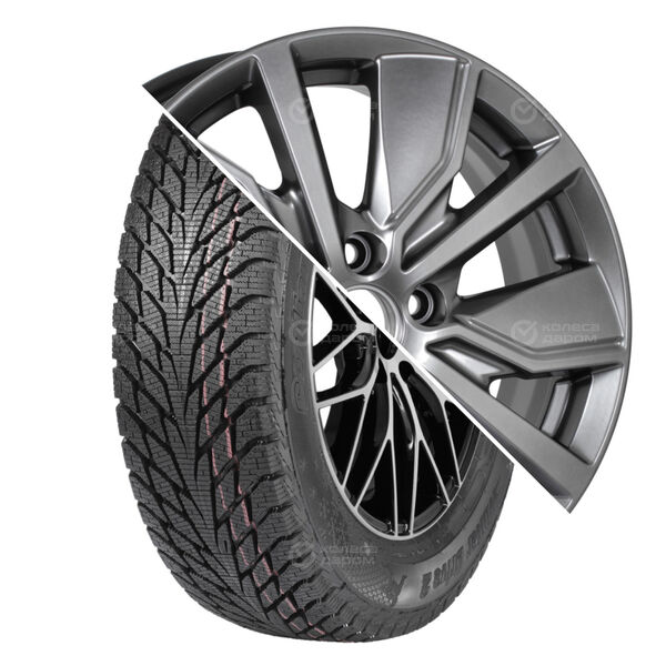 Колесо в сборе Cordiant Winter Drive 2 205/55 R16 94 T + КиК Гамбит 6.5x16 5x114.3 ET50 DIA66.1 темно-серебристый