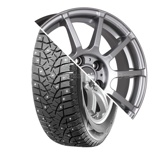Колесо в сборе Bridgestone Blizzak Spike-02 185/65 R15 88 T + СКАД Акита 6x15 4x100 ET40 DIA60.1 серебристый