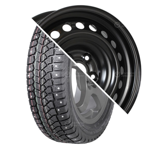 Колесо в сборе Viatti Brina Nordico (V-522) 215/55 R16 93 T + Magnetto 16012 6.5x16 5x114.3 ET45 DIA60.1 черный