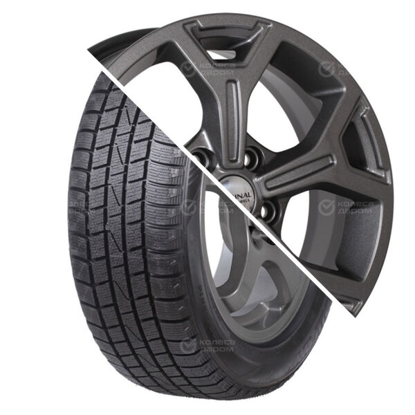 Колесо в сборе Laufenn I FIT IZ LW51 215/65 R16 98 T + СКАД KL-318 6.5x16 5x114.3 ET50 DIA66.1 черно-серый цвет с перламутровыми оттенками
