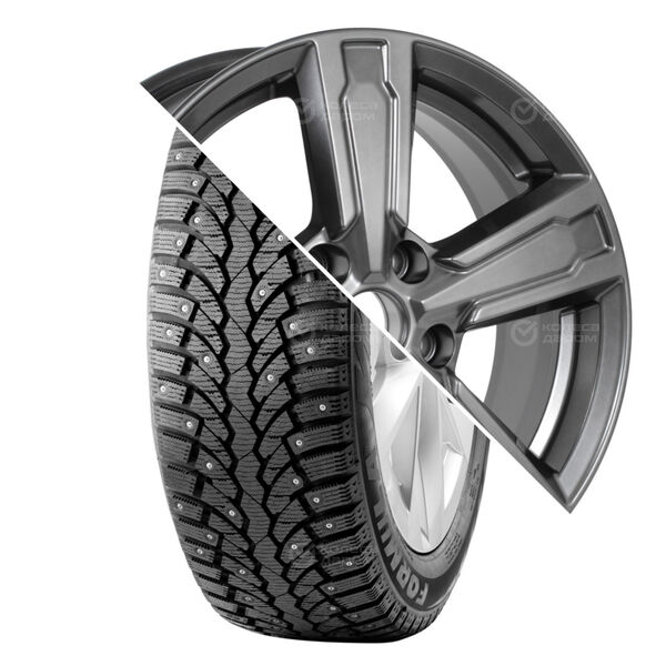 Колесо в сборе Formula Ice 205/55 R16 91 T + КиК Оклахома 6.5x16 5x114.3 ET40 DIA66.1 темно-серебристый