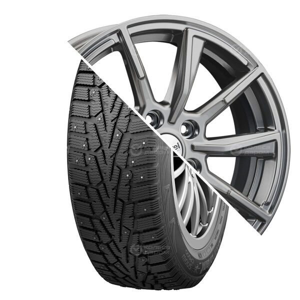 Колесо в сборе Cordiant Snow Cross 215/70 R16 100 T + Carwel Лабаз 6.5x16 5x114.3 ET45 DIA60.1 графит