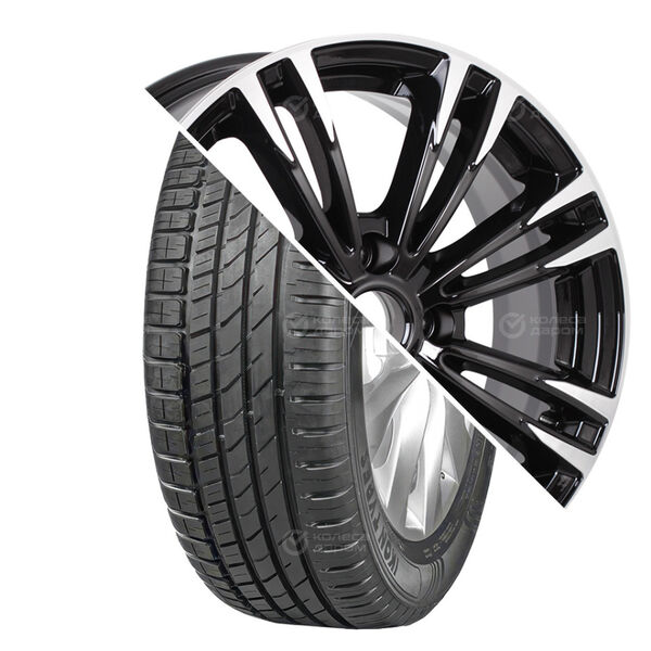 Колесо в сборе Ikon Character Eco (Nordman SX3) 205/60 R16 92 H + СКАД Ламар 6.5x16 4x100 ET50 DIA60.1 черный глянцевый с полированной лицевой поверхностью