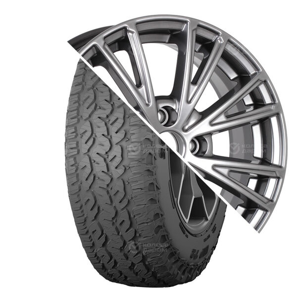 Колесо в сборе Torero MP72 205/70 R15 96 T + КиК Меандр 6x15 4x98 ET35 DIA58.5 темно-серебристый