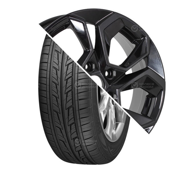 Колесо в сборе Cordiant Road Runner 205/55 R16 94 H + KDW KD1620 6.5x16 5x108 ET45 DIA63.4 черный глянцевый