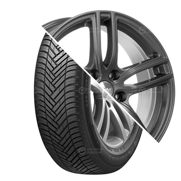 Колесо в сборе Hankook Kinergy 4s 2 X H750A 225/65 R17 106 H + СКАД БРАЙТОН 7x17 5x108 ET45 DIA65.1 темно-серый цвет с перламутровыми оттенками