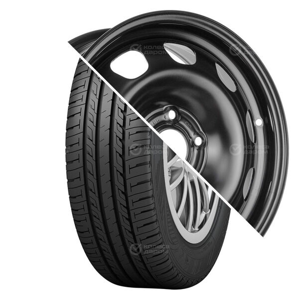 Колесо в сборе Cordiant Run Tour 205/55 R16 94 V + Magnetto 16003 6.5x16 5x114.3 ET50 DIA66.1 черный