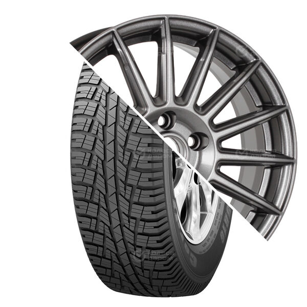 Колесо в сборе Cordiant All Terrain 215/65 R16 98 H + iFree Азур 6.5x16 5x112 ET46 DIA57.1 насыщенный тёмно-серебристый
