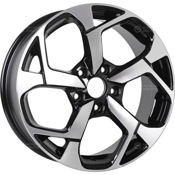 Колесный диск RST R067  7xR17 5x108 ET36 DIA65.1 глянцевый черный с полированной лицевой частью