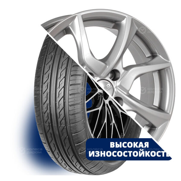 Колесо в сборе Autogreen SportChaser-SC2 195/60 R15 88 V + СКАД Тулон 6x15 4x100 ET45 DIA67.1 серебристый