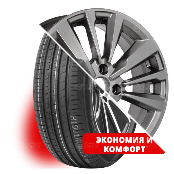 Колесо в сборе Lanvigator Comfort II 215/65 R16 98 H + КиК Эрман 6.5x16 4x100 ET50 DIA60.1 темно-серебристый
