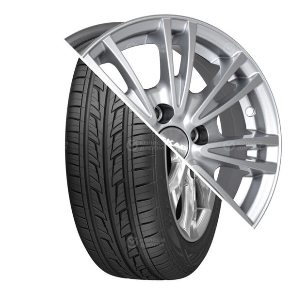 Колесо в сборе Cordiant Road Runner 185/65 R15 88 H + СКАД Пантера 6x15 4x100 ET46 DIA54.1 серебристый