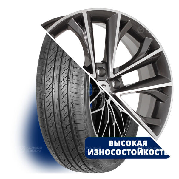 Колесо в сборе Autogreen Sport Cruiser-SC6 215/55 R18 99 V + СКАД Premium Series КР012 (18_Tiggo 7 Pro) 7x18 5x108 ET33 DIA60.1 глянцевый тёмно-серый