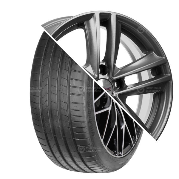 Колесо в сборе Hankook Ventus Prime 4 K135 215/55 R16 93 V + iFree Катар 6.5x16 5x114.3 ET45 DIA67.1 насыщенный тёмно-серебристый