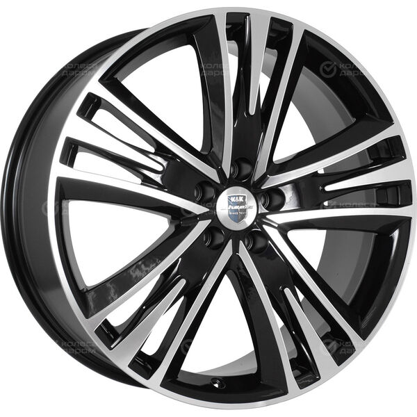 Колесный диск КиК Атлас  8.5xR20 5x114.3 ET35 DIA67.1 черный глянцевый с полированными элементами лицевой поверхности