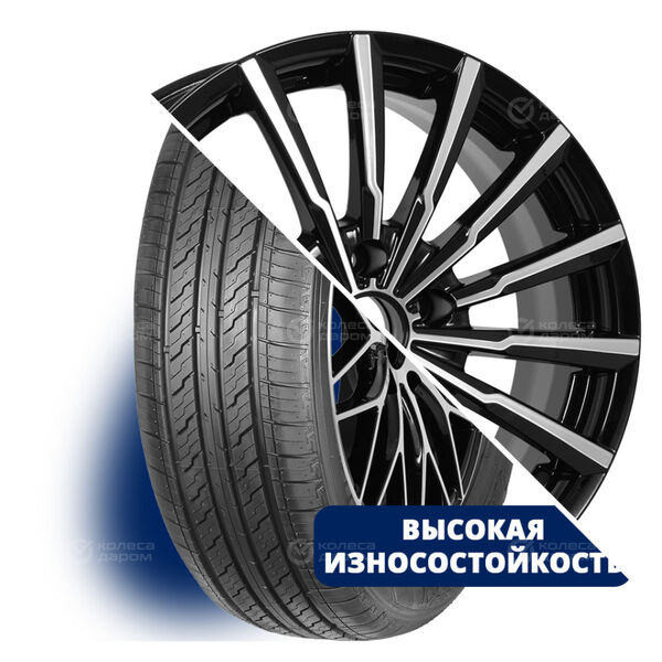 Колесо в сборе Autogreen Sport Cruiser-SC6 225/65 R17 102 H + КиК Акцент-оригинал 7x17 5x108 ET45 DIA60.1 черный глянцевый с полированными элементами лицевой поверхности