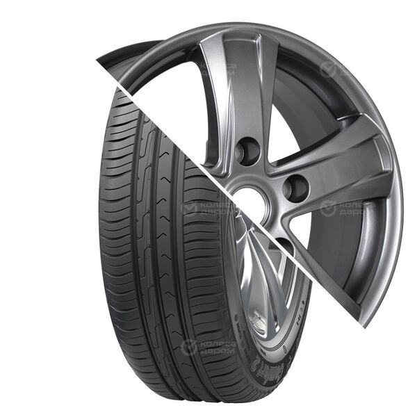Колесо в сборе Cordiant Comfort 2 SUV 235/60 R18 107 H + КиК Канцлер 8x18 5x139.7 ET45 DIA95.3 темно-серебристый
