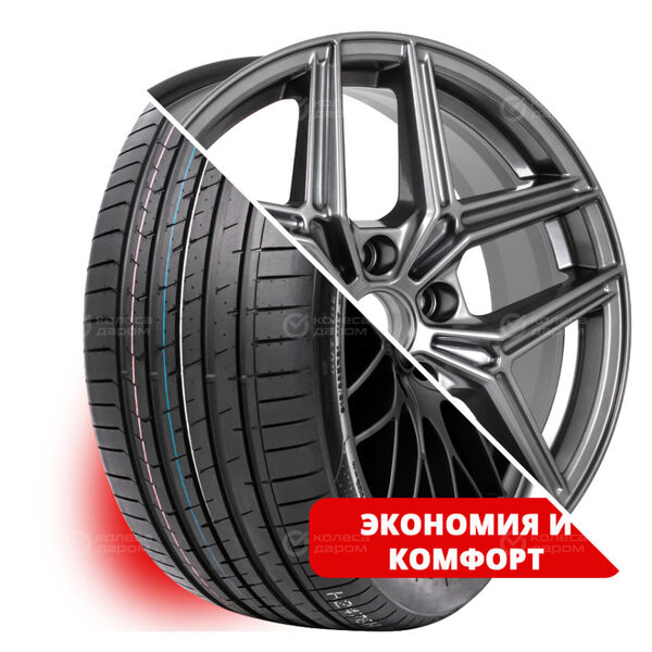 Колесо в сборе Lanvigator CATCHPOWER PLUS 215/55 R17 98 W + КиК Юнион 7x17 5x108 ET50 DIA63.35 темно-серебристый