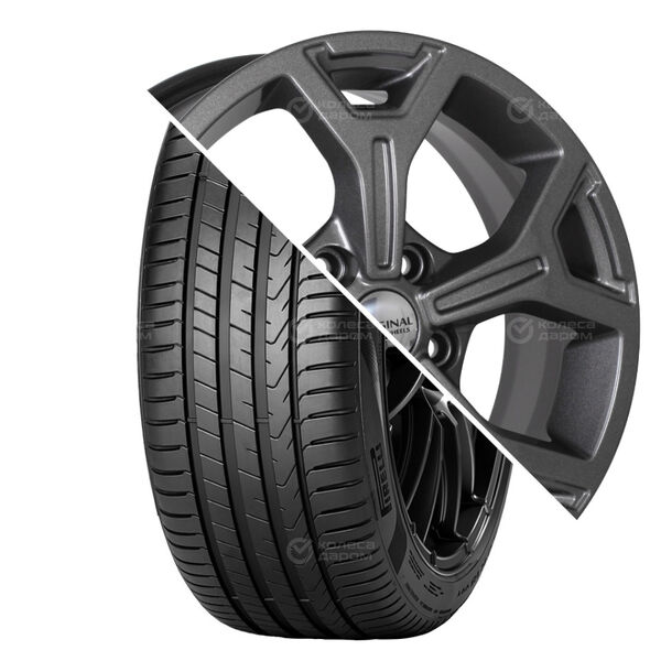 Колесо в сборе Pirelli Cinturato P7 new 205/55 R16 94 V + СКАД KL-318 6.5x16 5x114.3 ET50 DIA66.1 темно-серый цвет с перламутровыми оттенками