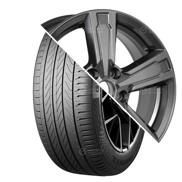 Колесо в сборе Gislaved Ultra Control 215/55 R16 97 W + КиК Оклахома 6.5x16 5x114.3 ET45 DIA54.1 насыщенный темно-серый полностью полированный