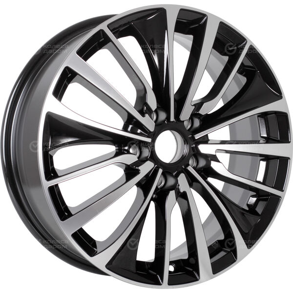 Колесный диск КиК Flanker  6.5xR17 5x114.3 ET40 DIA64.1 черный глянцевый с полированными элементами лицевой поверхности