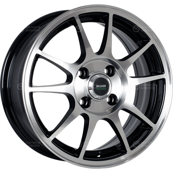 Колесный диск Megami MGM-5  6xR15 4x100 ET46 DIA54.1 черный полностью полированный