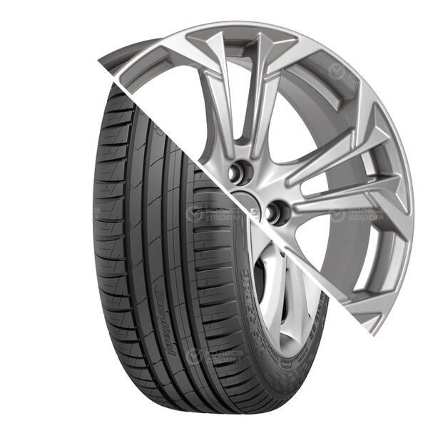 Колесо в сборе Cordiant Sport 3 PS2 215/55 R17 98 V + СКАД Дунай 7x17 4x100 ET45 DIA60.1 серебристый