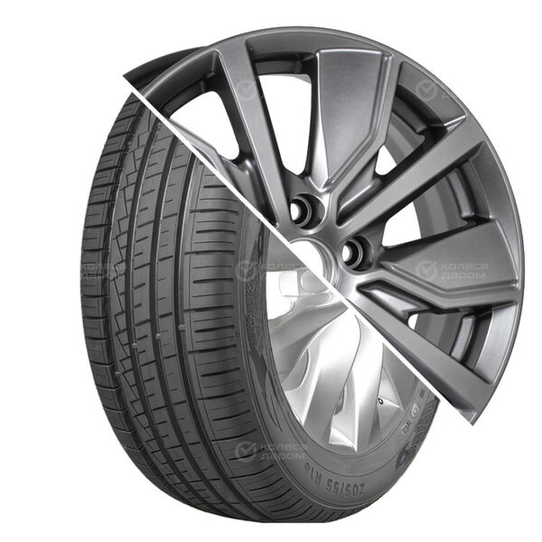 Колесо в сборе Ikon Autograph Eco 3 205/60 R16 96 V + КиК Гамбит 6.5x16 5x108 ET50 DIA63.35 темно-серебристый