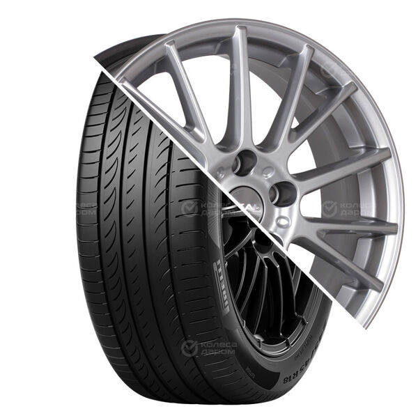 Колесо в сборе Pirelli Powergy 225/60 R17 99 V + СКАД Дубай 6.5x17 5x114.3 ET35 DIA67.1 серебристый