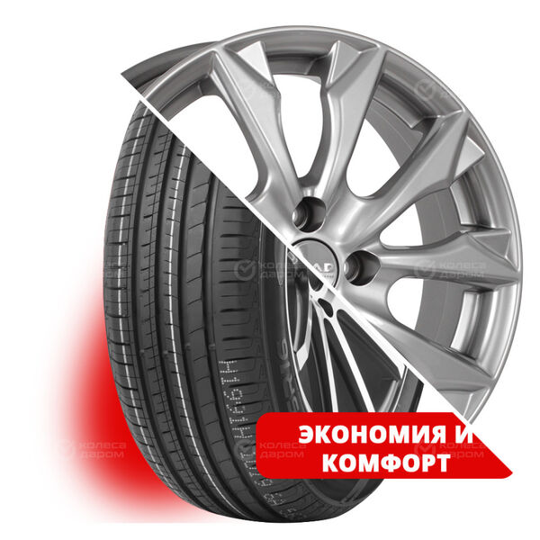 Колесо в сборе Lanvigator Comfort II 195/55 R16 87 V + СКАД Нагоя 6x16 4x100 ET45 DIA60.1 серебристый