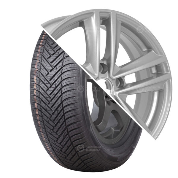 Колесо в сборе Hankook Kinergy 4s 2 H750 215/60 R16 99 V + iFree Катар 6.5x16 5x114.3 ET45 DIA67.1 серебристый