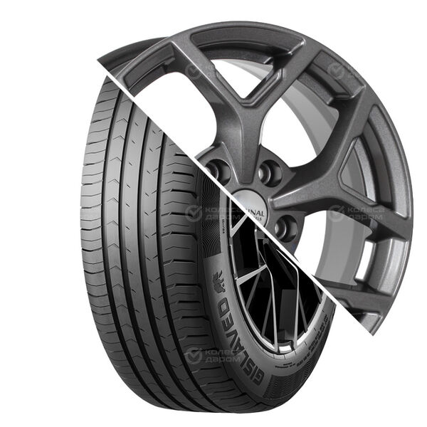 Колесо в сборе Gislaved Premium Control 205/55 R16 91 H + СКАД KL-368 6.5x16 5x114.3 ET45 DIA67.1 темно-серый цвет с перламутровыми оттенками