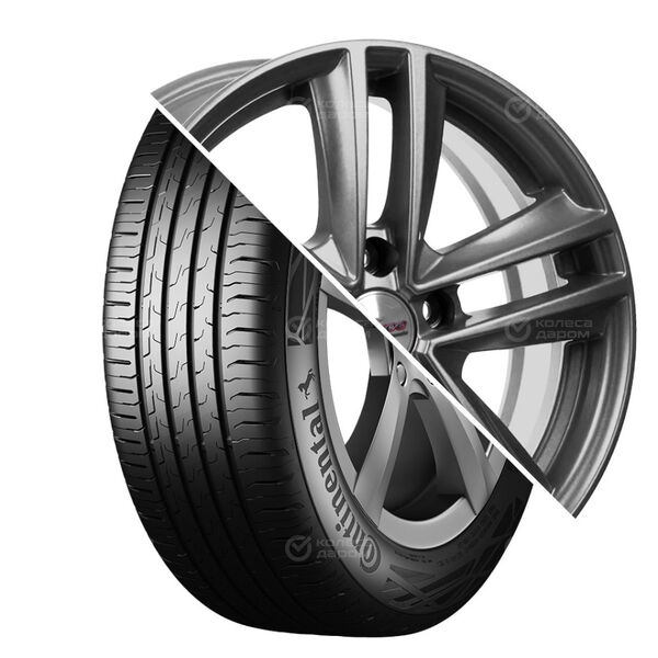 Колесо в сборе Continental Conti Eco Contact 6 215/55 R16 93 V + iFree Катар 6.5x16 5x114.3 ET45 DIA60.1 насыщенный тёмно-серебристый